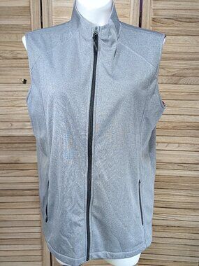 Jockey Vest Sleeveless Gray Zip-Front Active Size XL